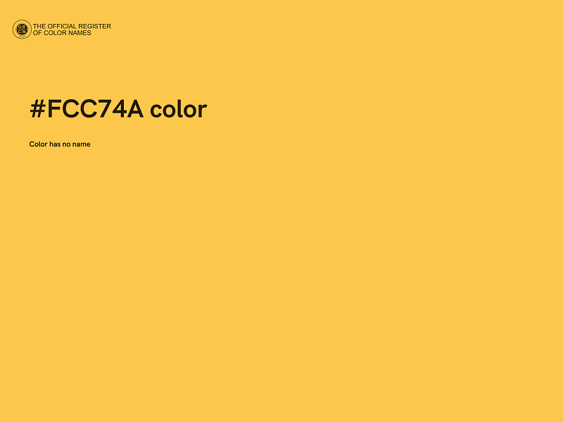 #FCC74A color image