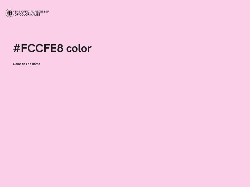 #FCCFE8 color image