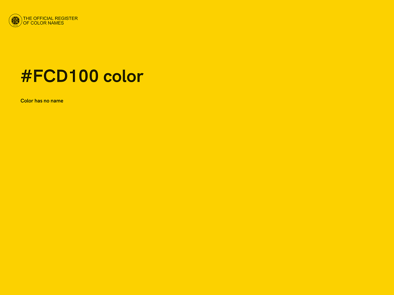 #FCD100 color image