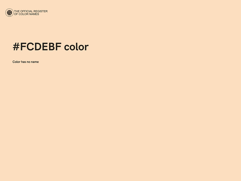 #FCDEBF color image