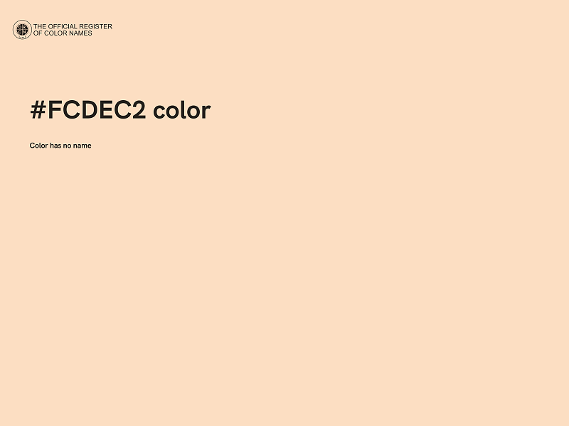 #FCDEC2 color image