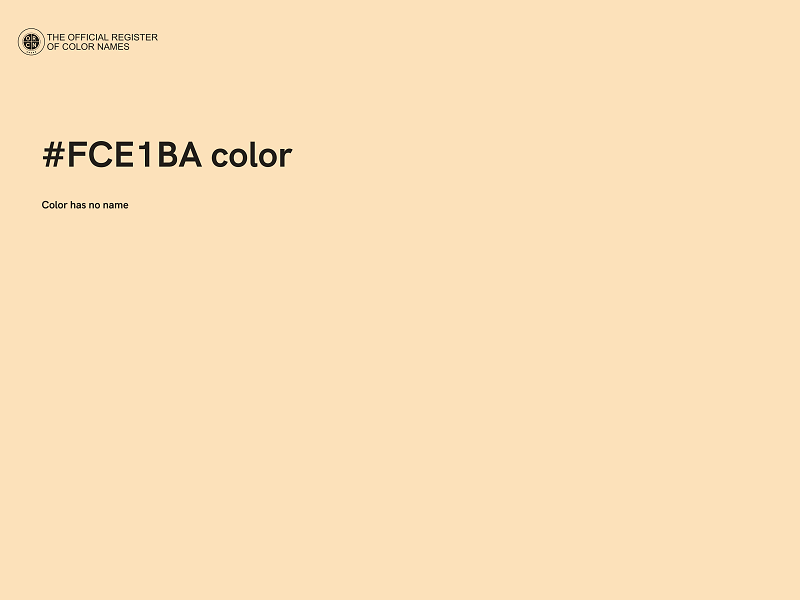 #FCE1BA color image