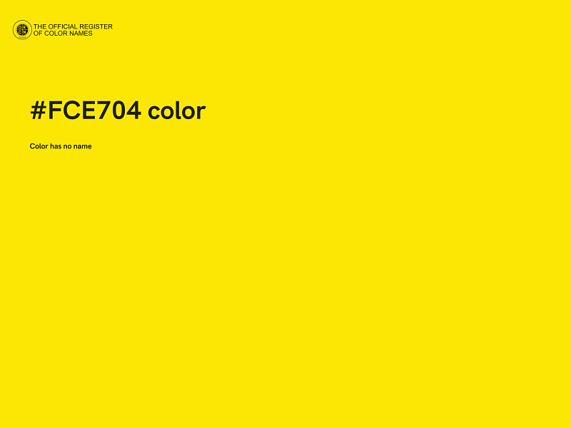 #FCE704 color image