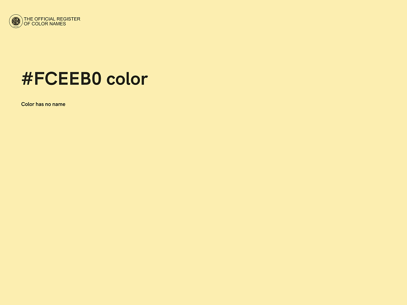 #FCEEB0 color image