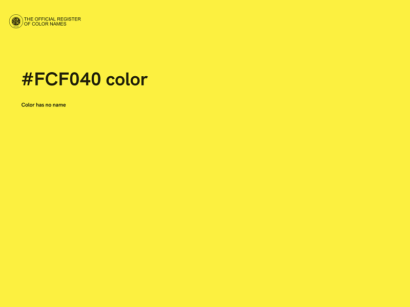 #FCF040 color image