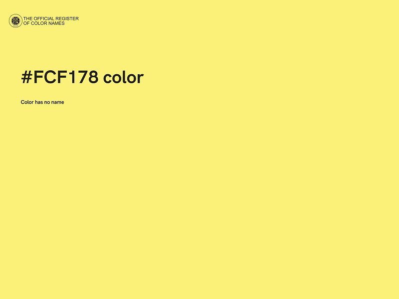 #FCF178 color image