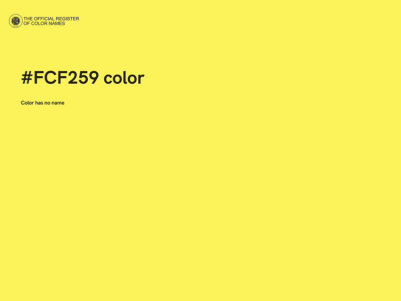 #FCF259 color image