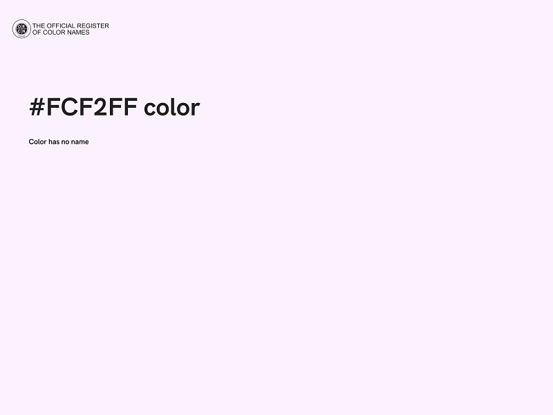 #FCF2FF color image