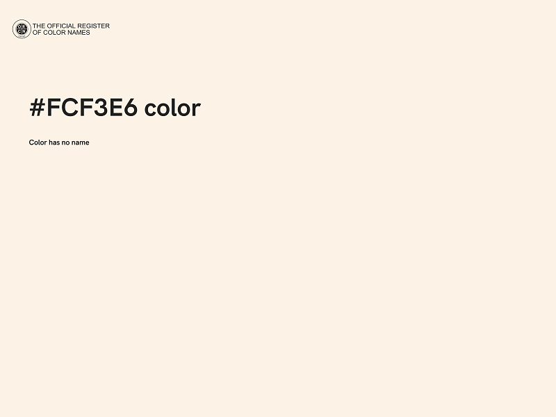 #FCF3E6 color image