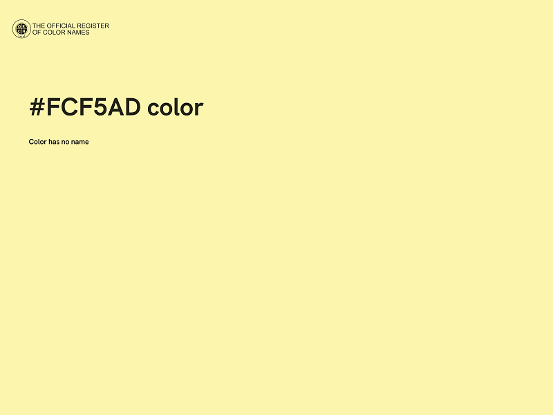 #FCF5AD color image