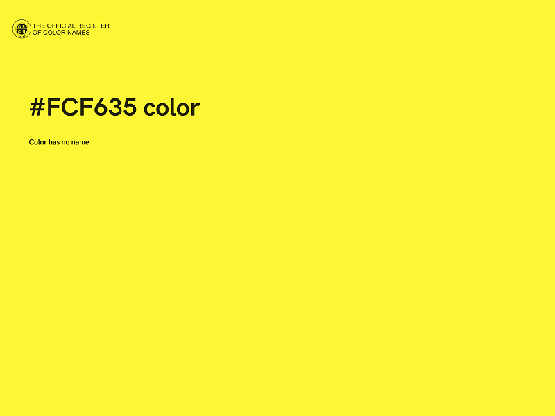 #FCF635 color image