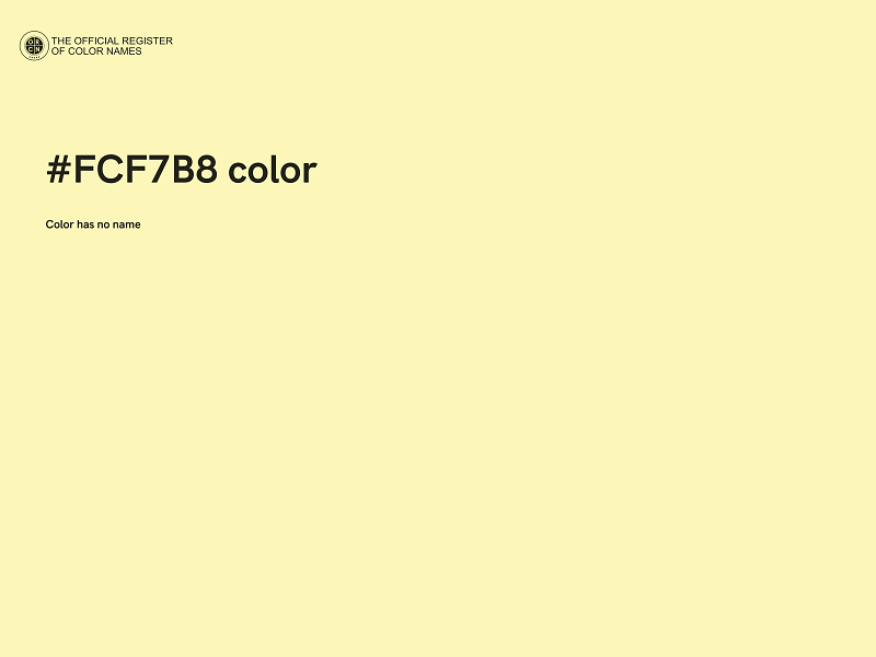 #FCF7B8 color image