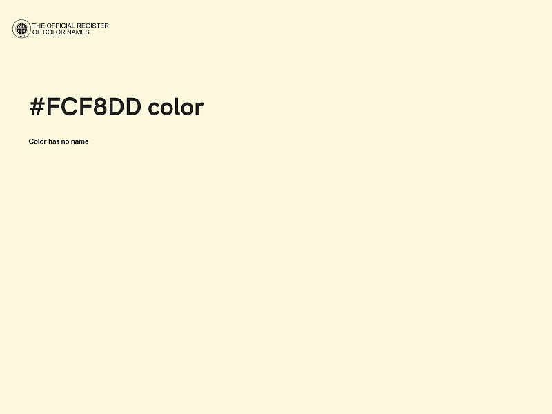 #FCF8DD color image