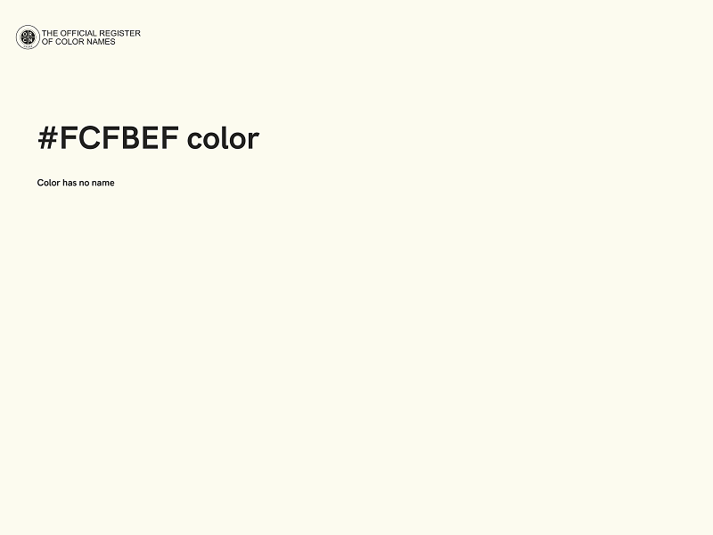 #FCFBEF color image