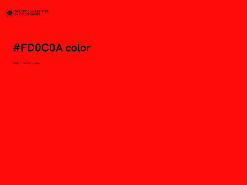 #FD0C0A color image