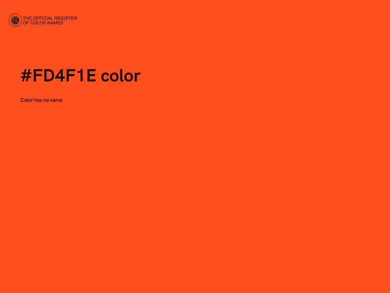 #FD4F1E color image