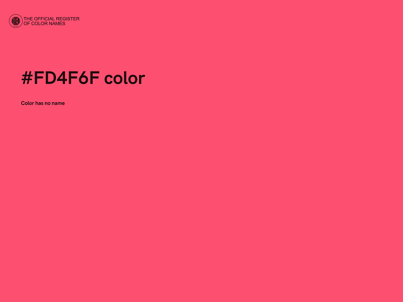 #FD4F6F color image