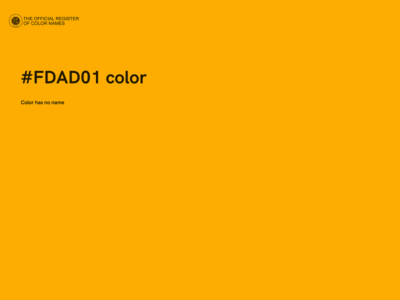 #FDAD01 color image