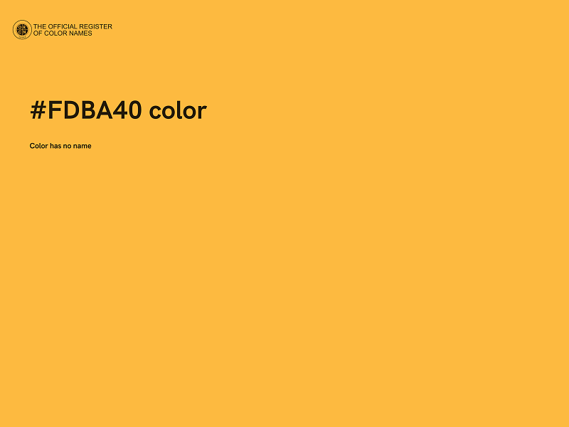 #FDBA40 color image