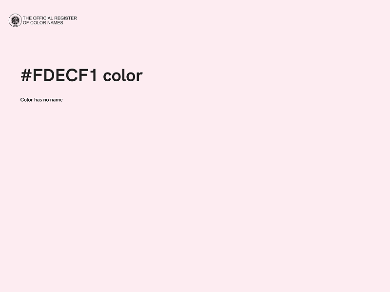 #FDECF1 color image