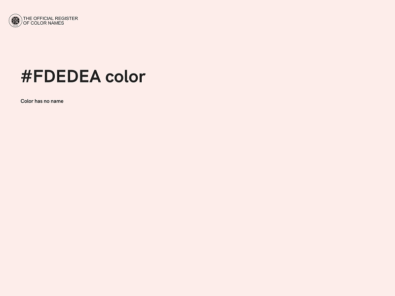 #FDEDEA color image