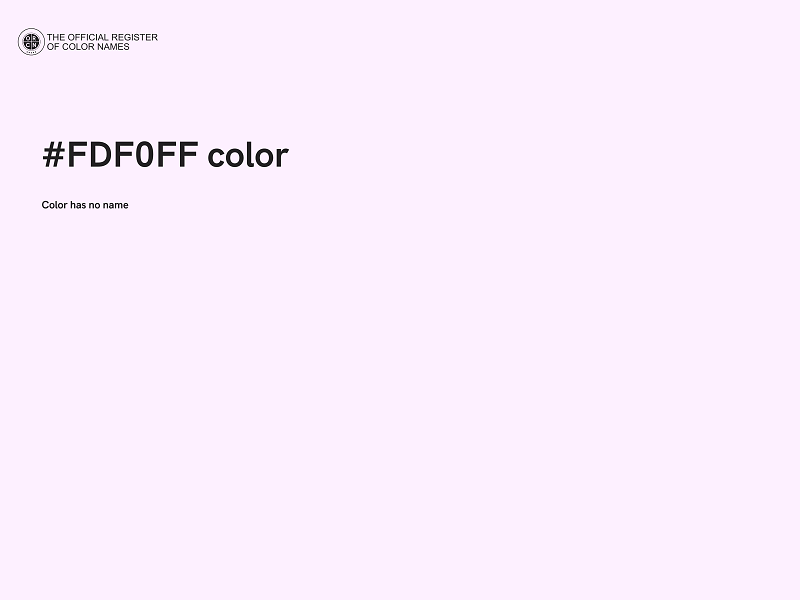 #FDF0FF color image