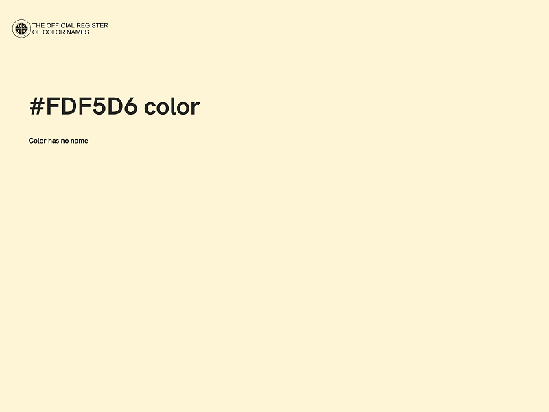 #FDF5D6 color image