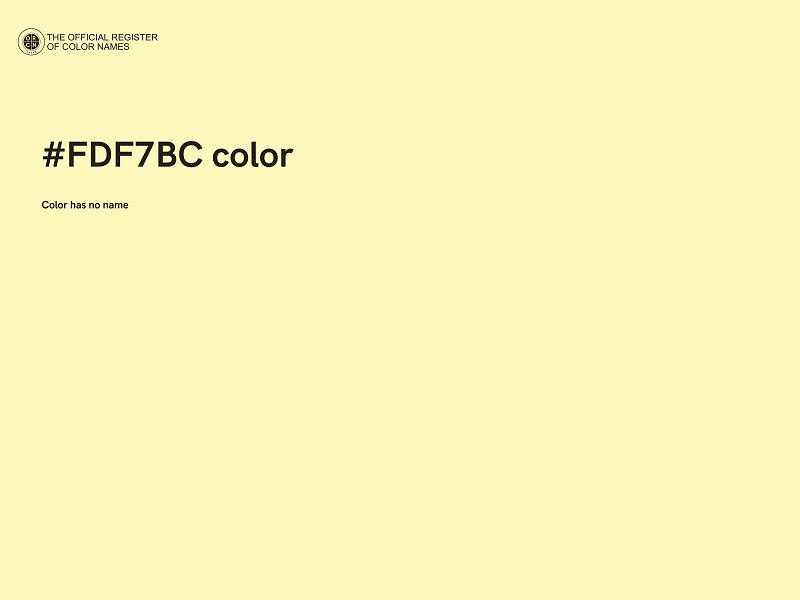 #FDF7BC color image