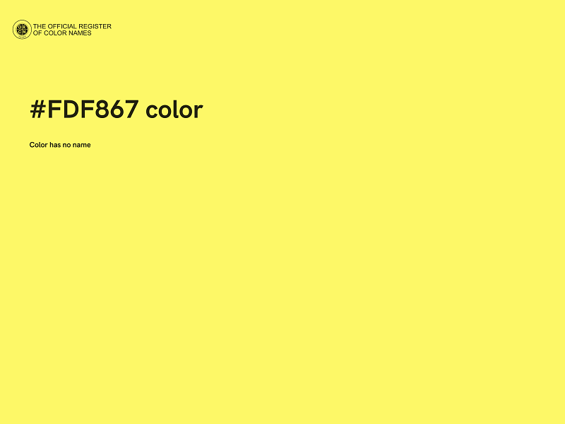 #FDF867 color image