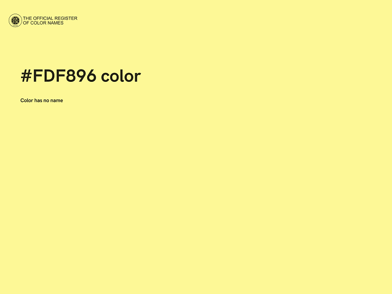 #FDF896 color image