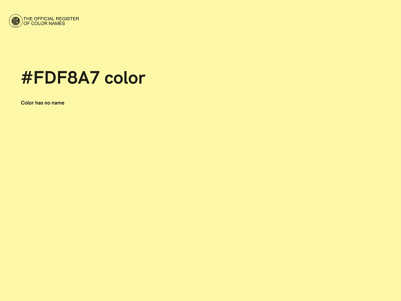 #FDF8A7 color image