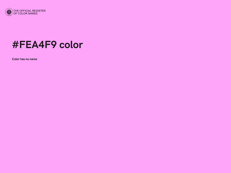 #FEA4F9 color image