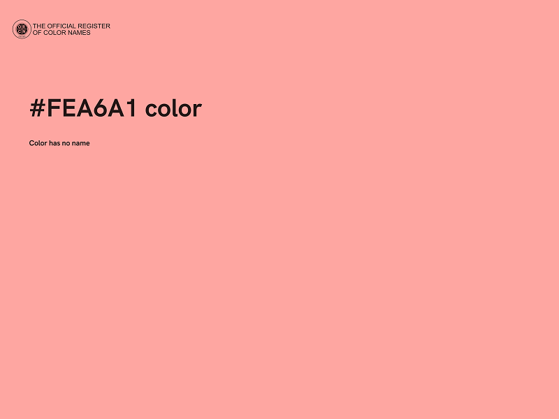 #FEA6A1 color image