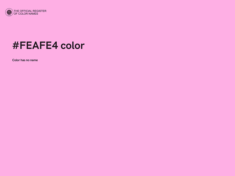 #FEAFE4 color image