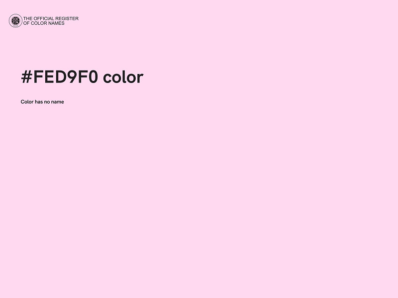 #FED9F0 color image