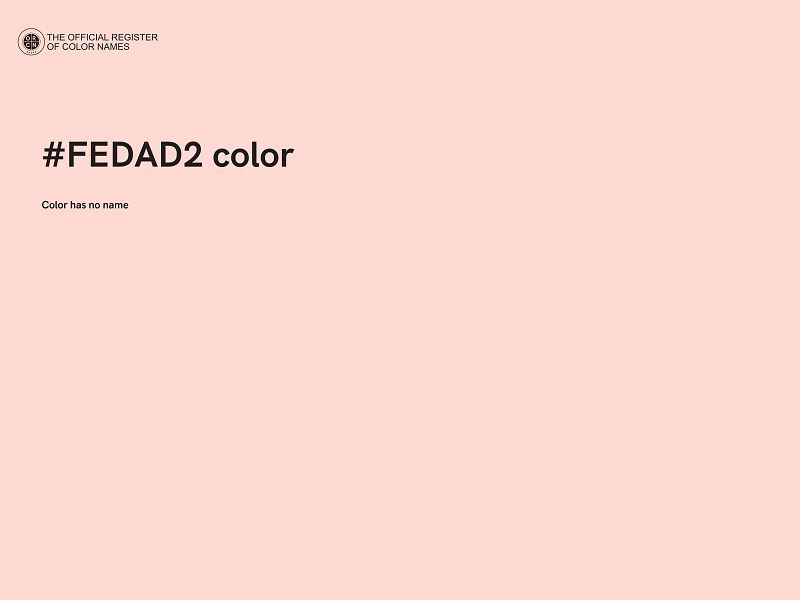 #FEDAD2 color image