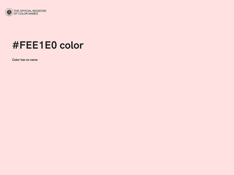 #FEE1E0 color image