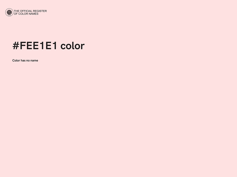 #FEE1E1 color image