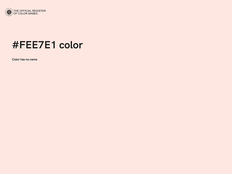 #FEE7E1 color image