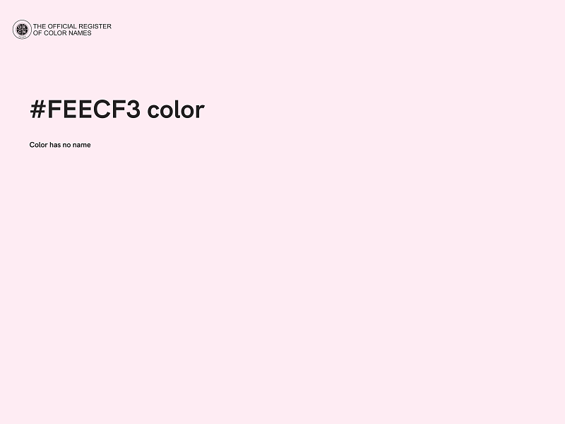 #FEECF3 color image