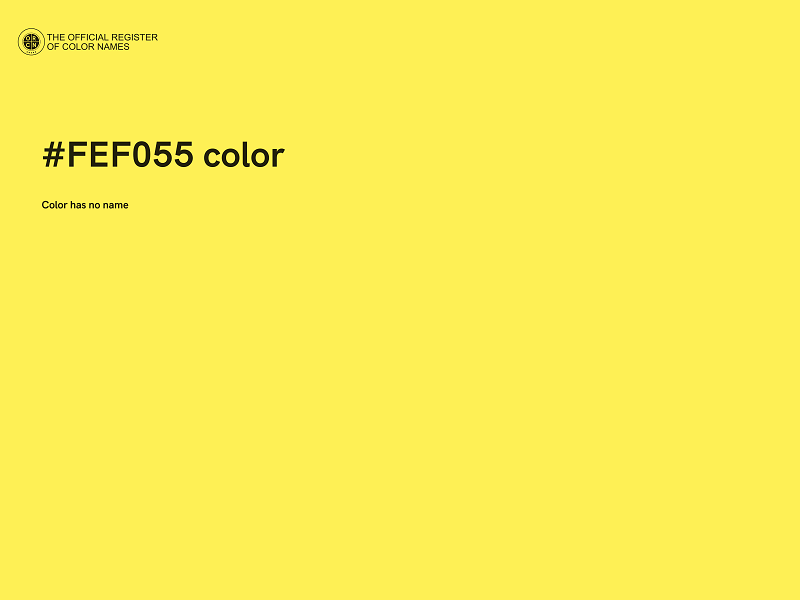 #FEF055 color image