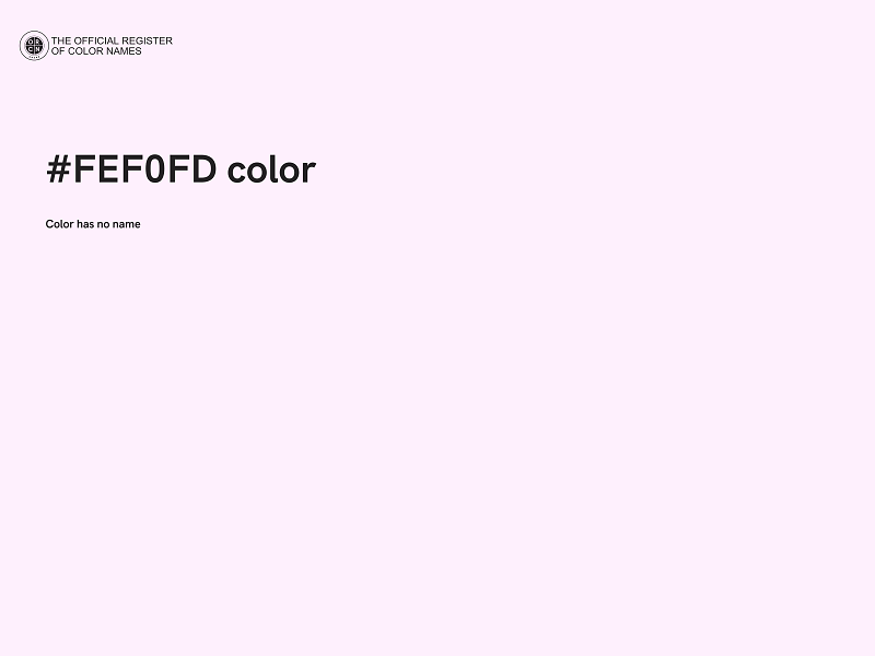 #FEF0FD color image