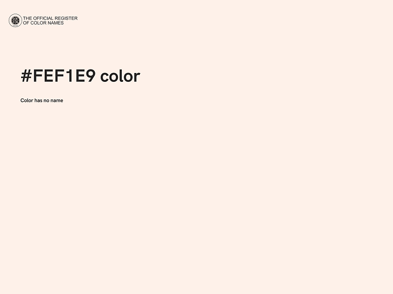 #FEF1E9 color image