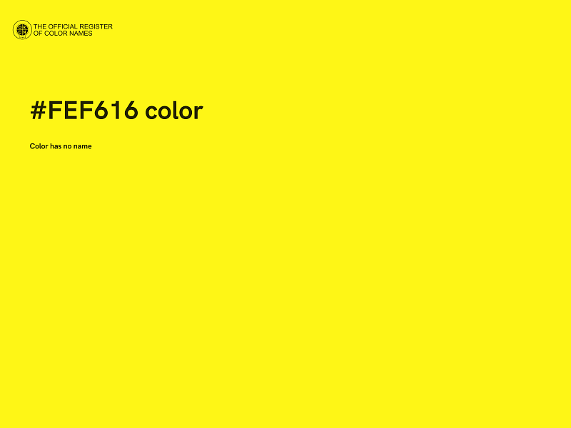 #FEF616 color image