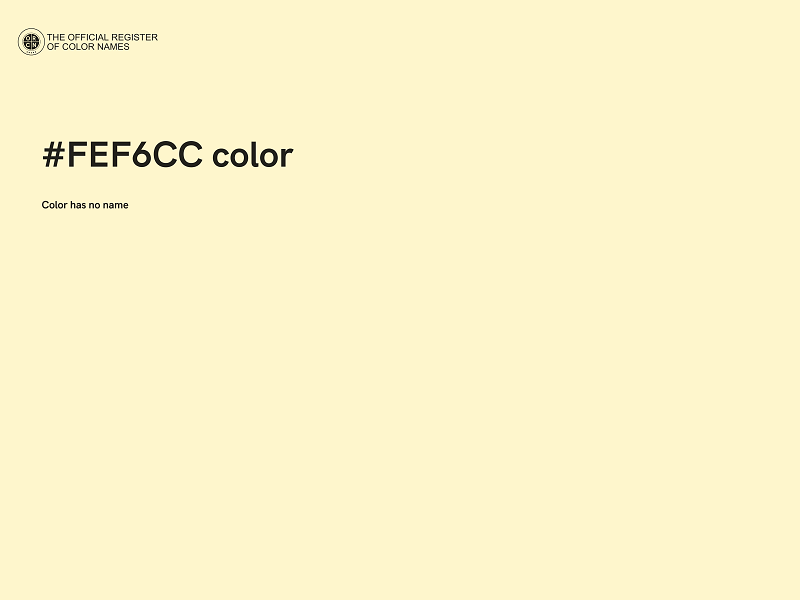 #FEF6CC color image