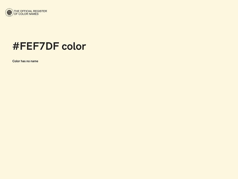 #FEF7DF color image