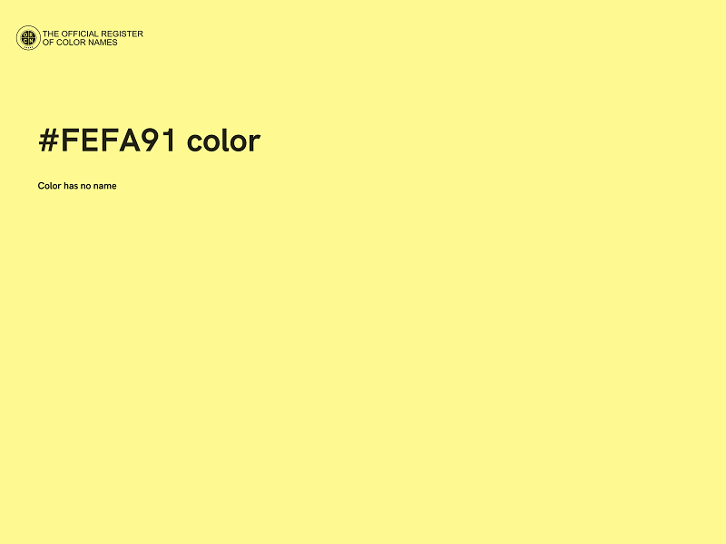 #FEFA91 color image