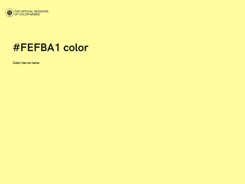 #FEFBA1 color image