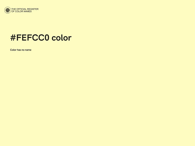 #FEFCC0 color image