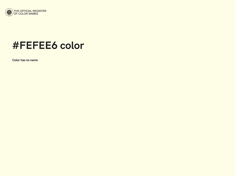 #FEFEE6 color image